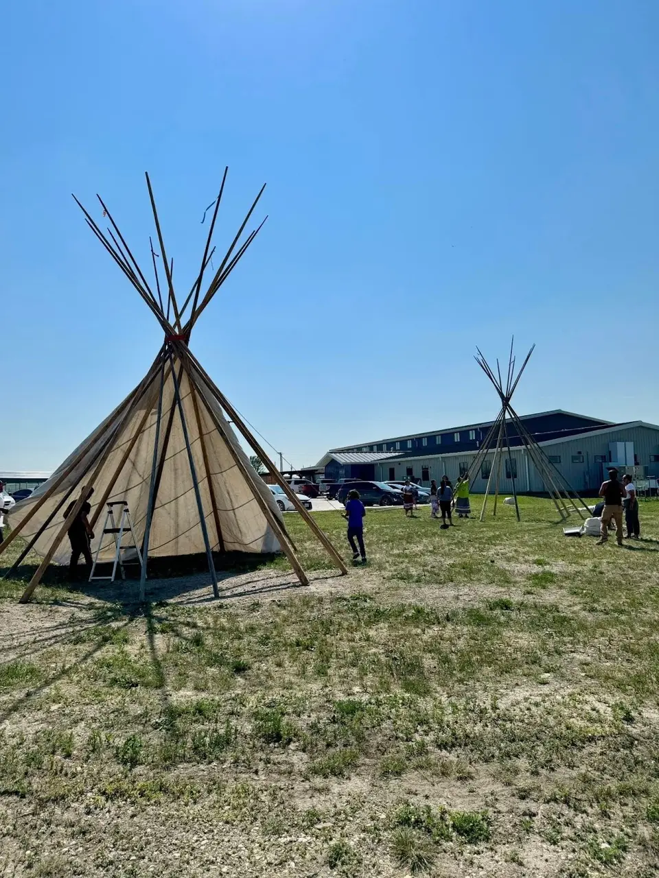Participants at an Indigenous Peoples’ Day cultural gathering