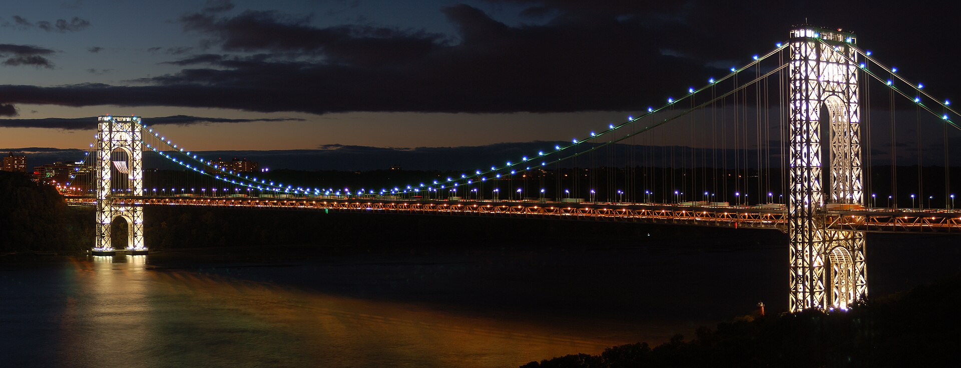 File photo of the George Washington Bridge spanning the Hudson River, seen from Riverside Drive in Manhattan