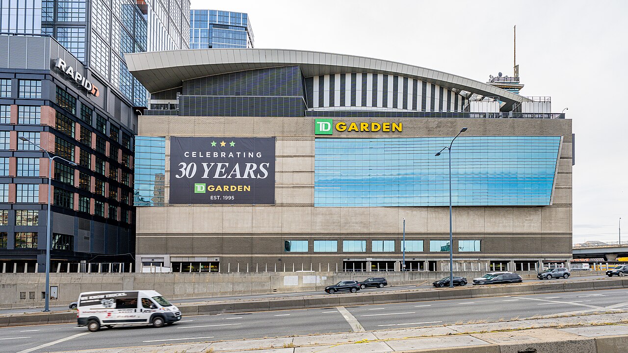 Exterior of TD Garden in Boston, home of the Boston Celtics