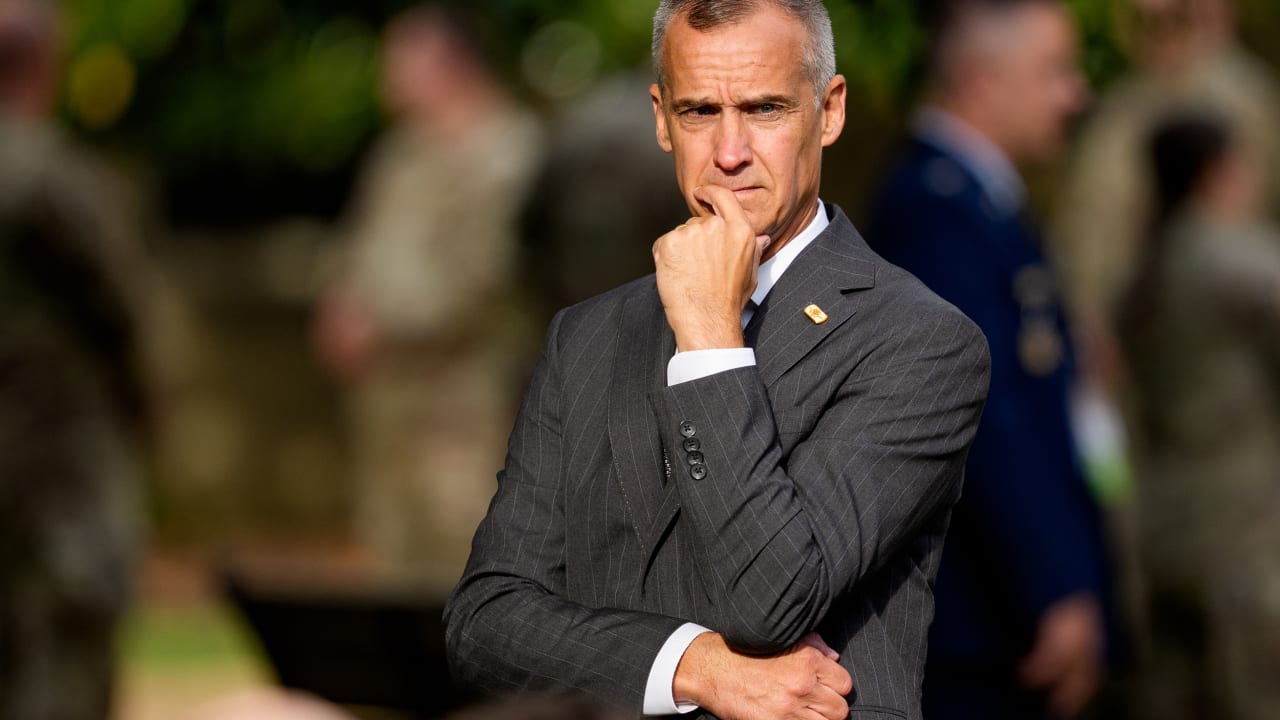 Corey Lewandowski arrives at a September 11 observance at the Pentagon in Arlington, Virginia, on September 11, 2025.