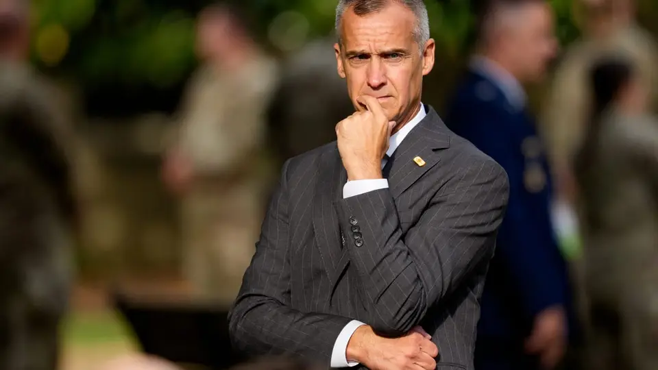 Corey Lewandowski arrives at a September 11 observance at the Pentagon in Arlington, Virginia, on September 11, 2025.