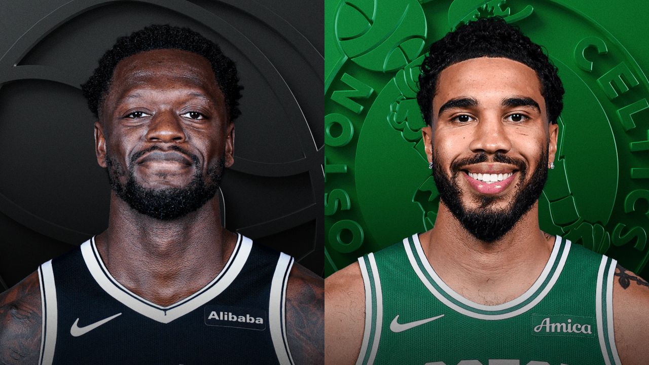 The NBA game graphic for Brooklyn Nets at Boston Celtics.