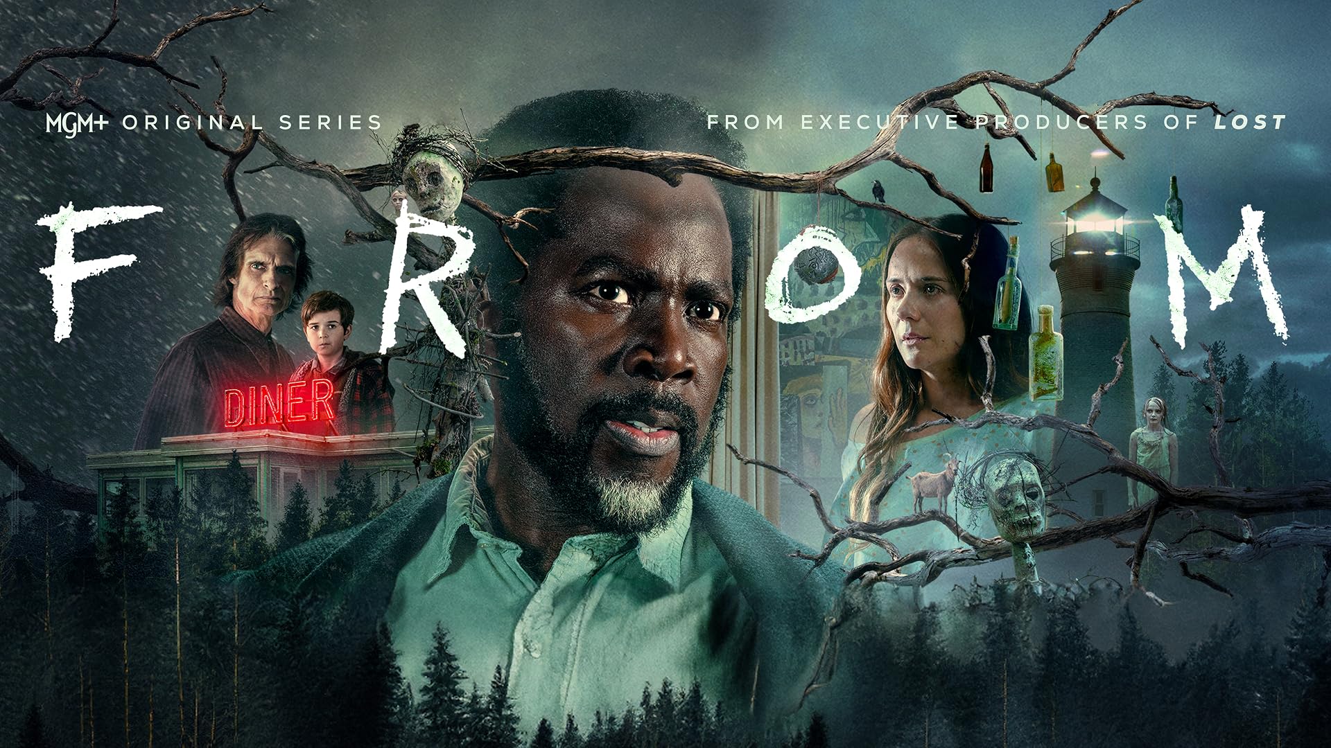 Harold Perrineau as Boyd Stevens sits on the porch of a weathered house in a promotional still from From