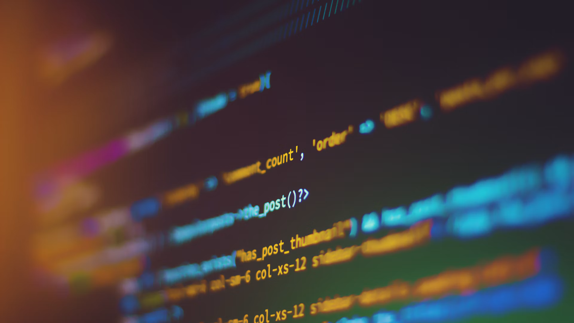 Shallow-focus computer code on a monitor, a conceptual illustration of API-key security rather than an image of the OpenCode attack