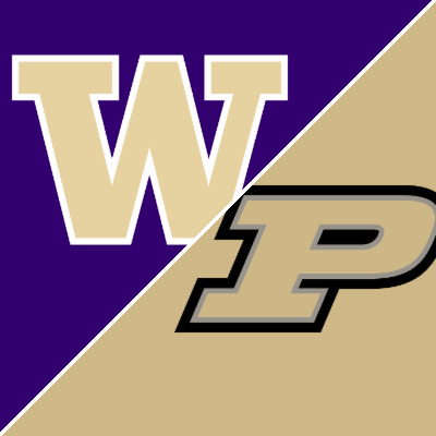 Washington and Purdue matchup graphic