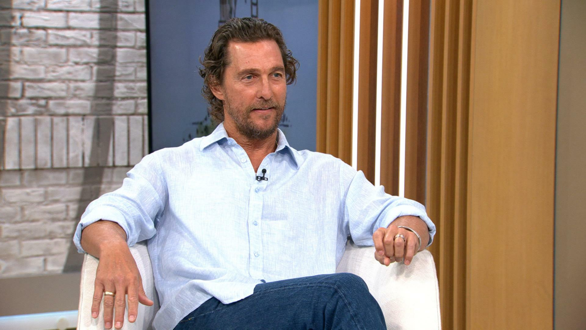Matthew McConaughey speaks during a CBS Mornings interview
