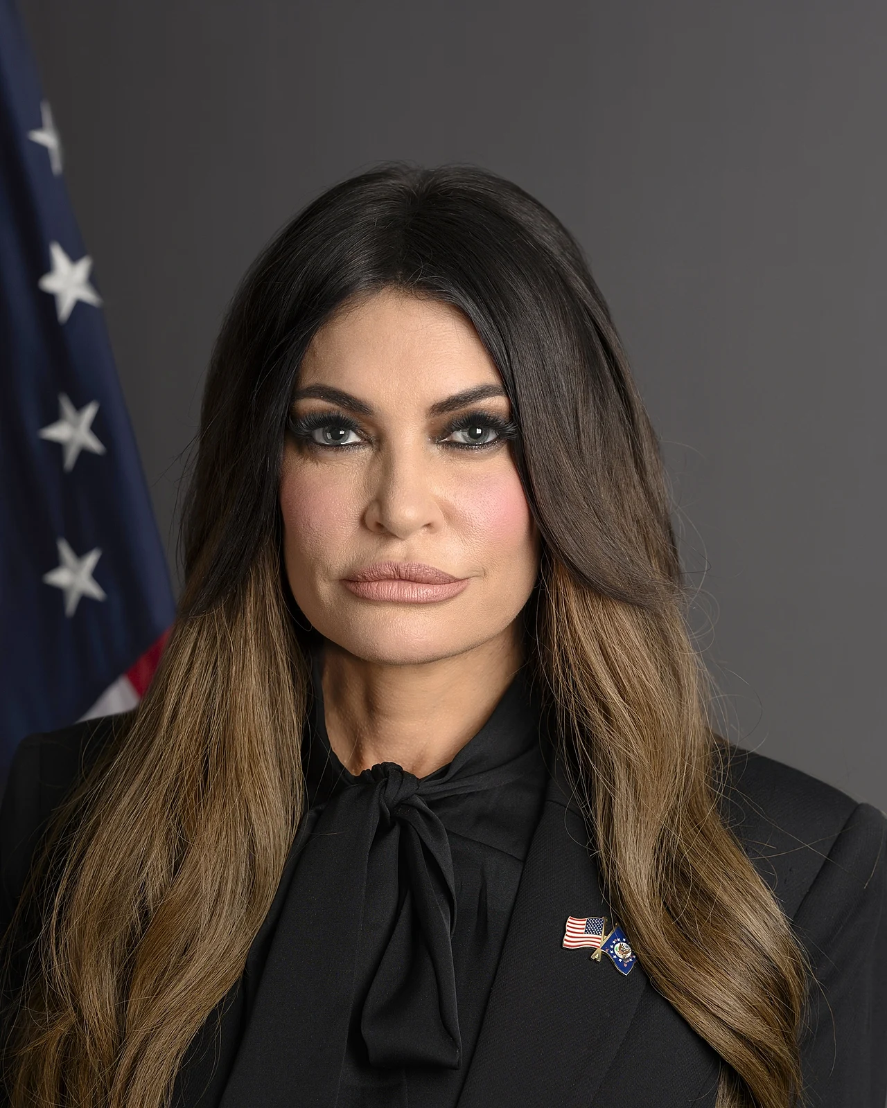 Official portrait of Kimberly Guilfoyle as US ambassador to Greece, released by the US Embassy in Athens in 2025