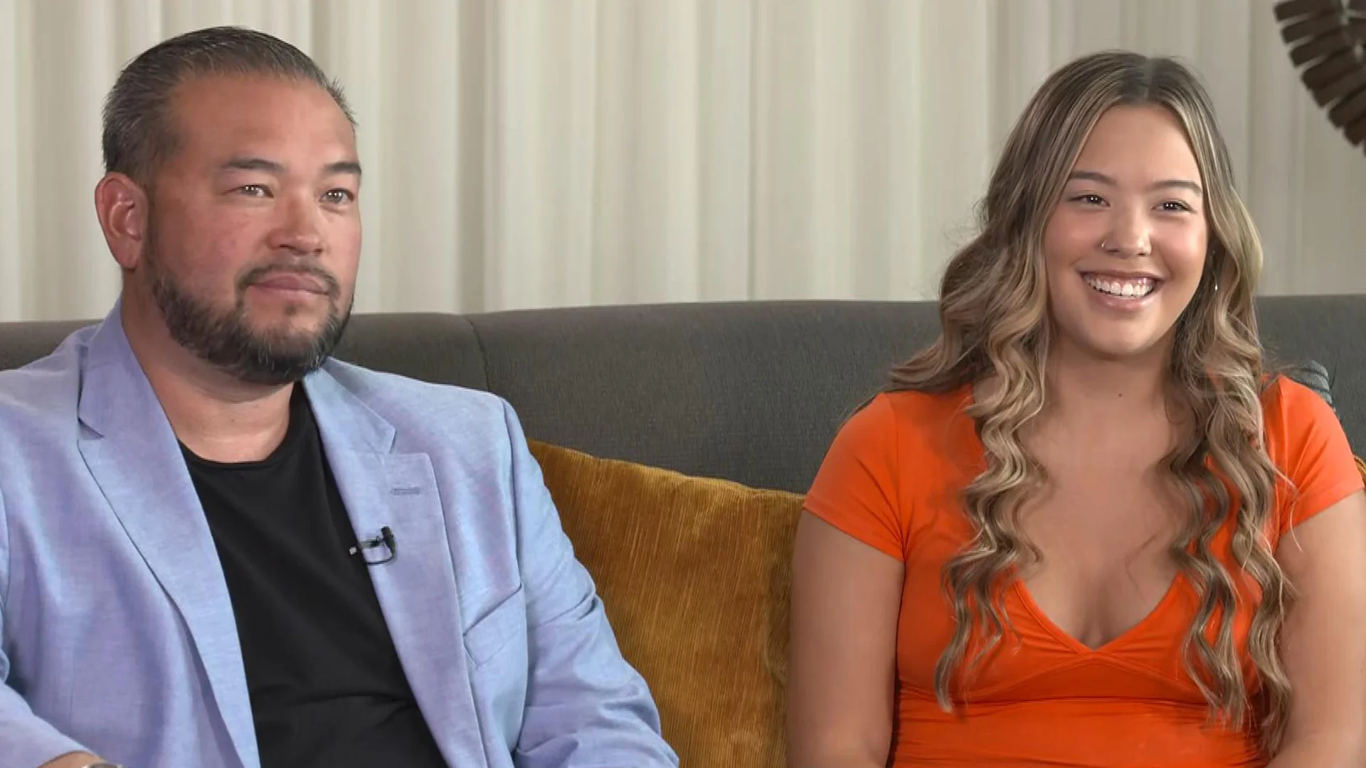 Archival 2022 interview still showing Jon and Hannah Gosselin seated together on a couch