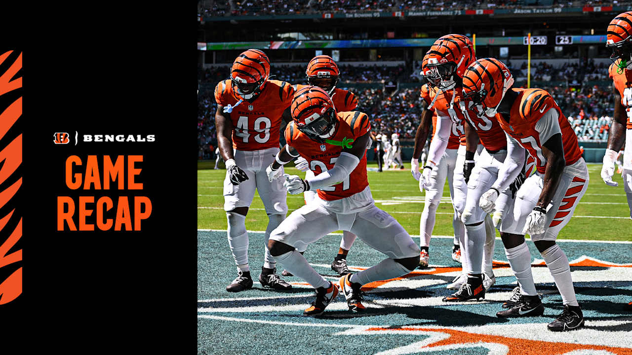 Cincinnati Bengals and Miami Dolphins players during their Week 5 game