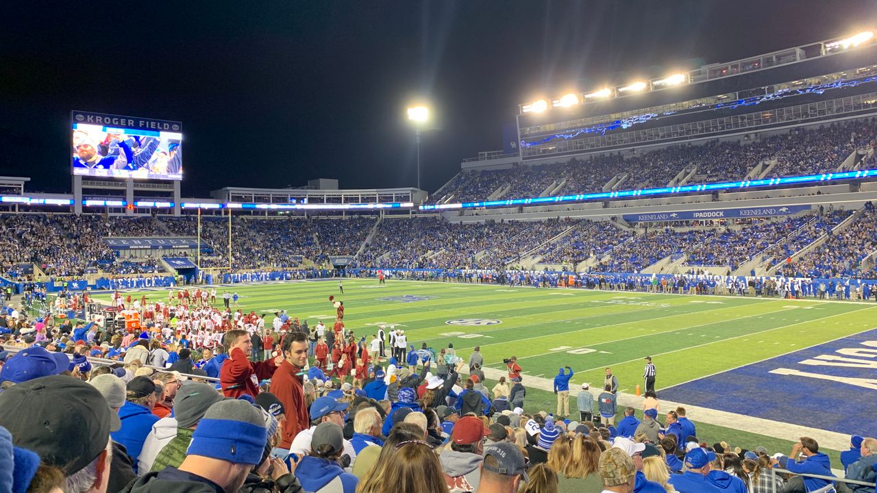 Kroger Field during a Kentucky Wildcats football game against Arkansas in 2019.