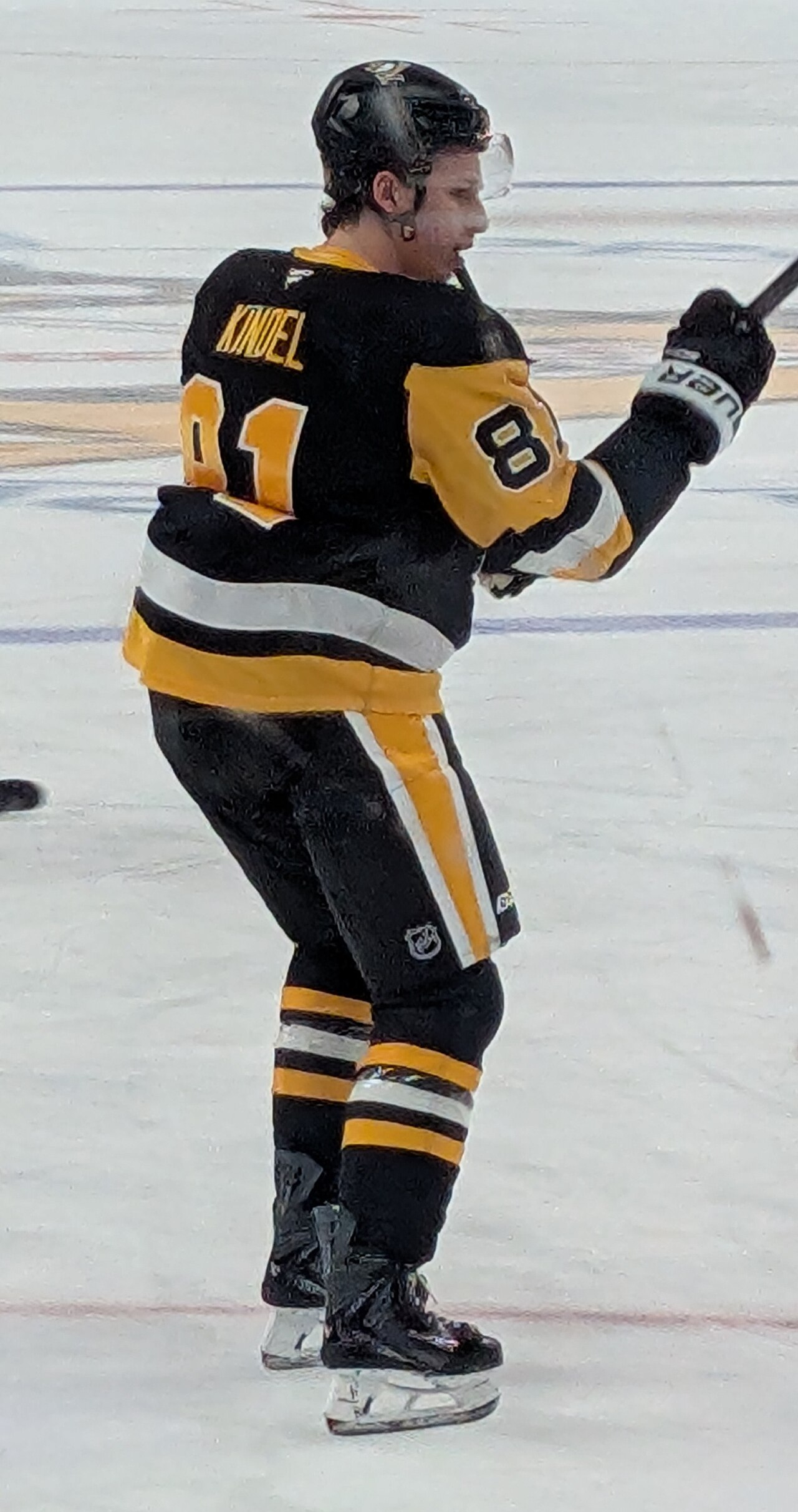 File photo of Pittsburgh Penguins forward Ben Kindel in a Penguins uniform, not from the Oct. 20 incident.