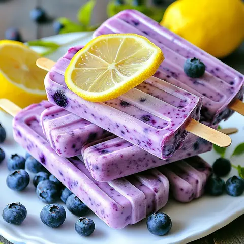 A prepared serving of berry-lemon yogurt ice pops