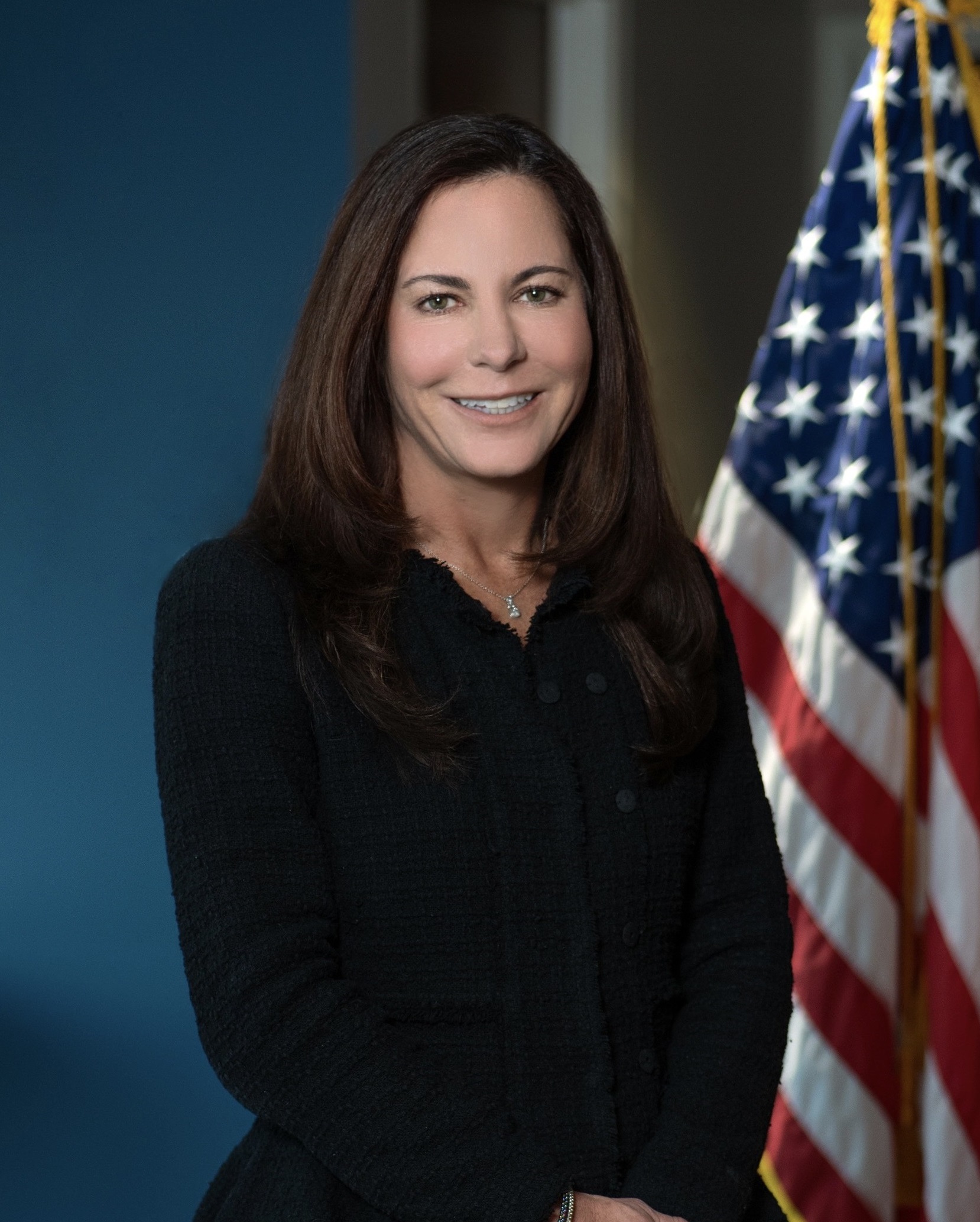 File photo: official portrait of Leah Foley, U.S. Attorney for the District of Massachusetts
