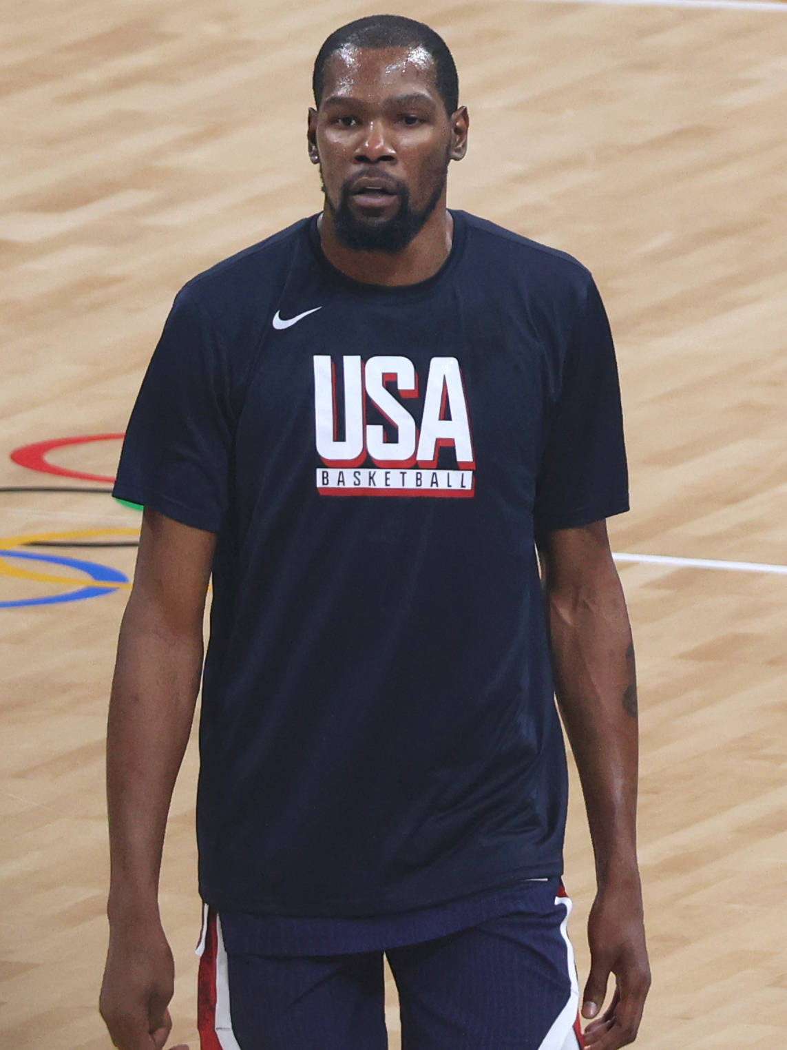 Kevin Durant playing for the US men's basketball team at the Paris 2024 Olympic Games
