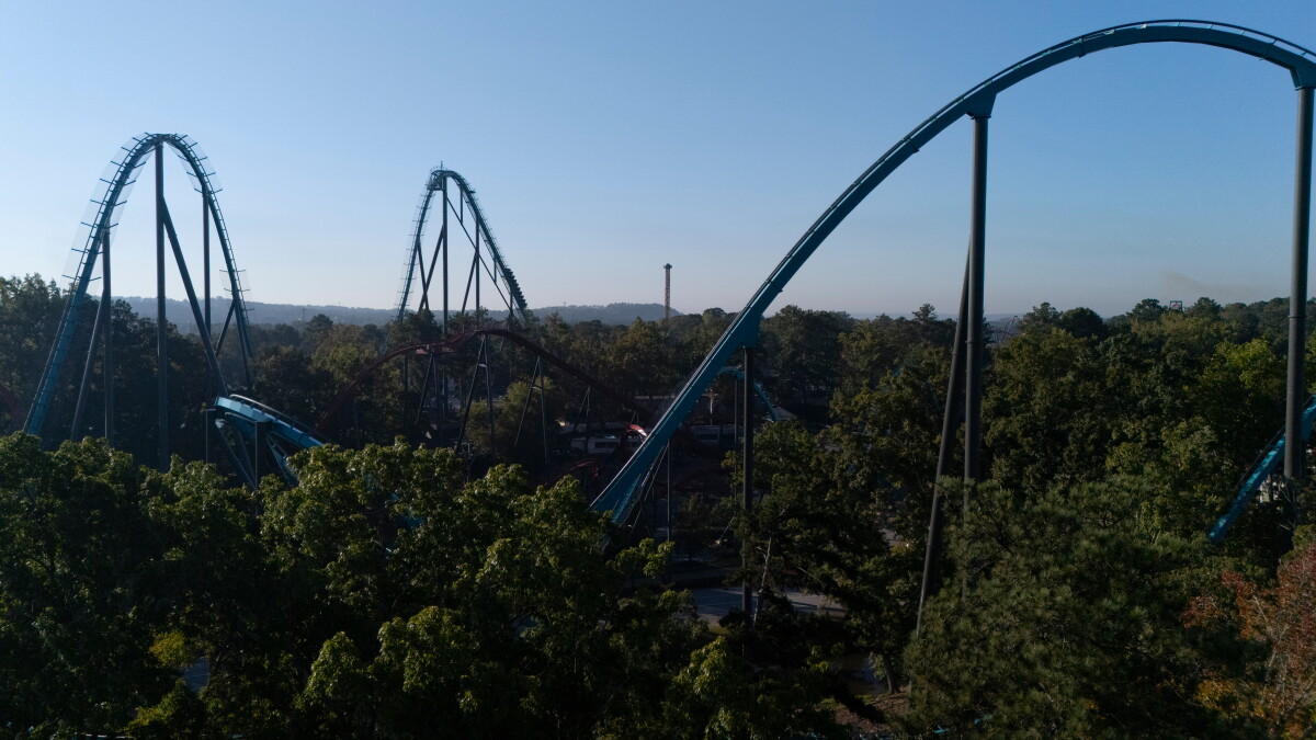 Goliath roller coaster at Six Flags Over Georgia after the fatal incident