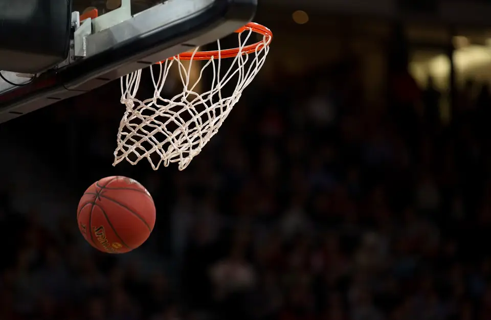 Basketball court prepared for the NBA season opener