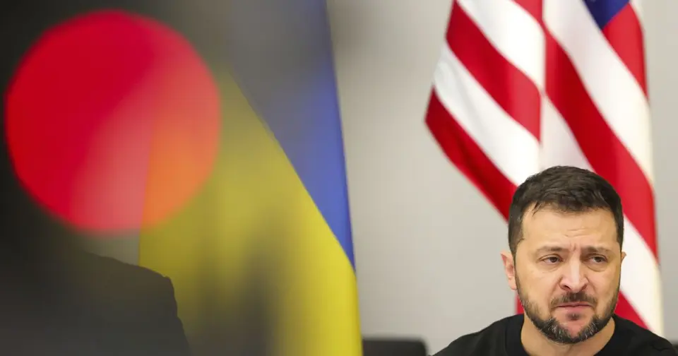 File image of Volodymyr Zelenskyy speaking during an NBC News interview