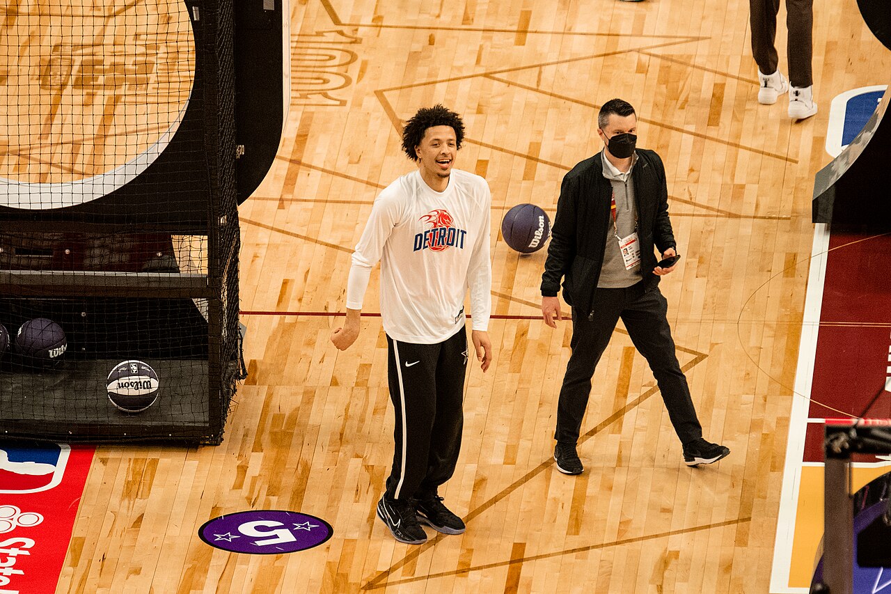 File photo of Detroit Pistons guard Cade Cunningham during an earlier game