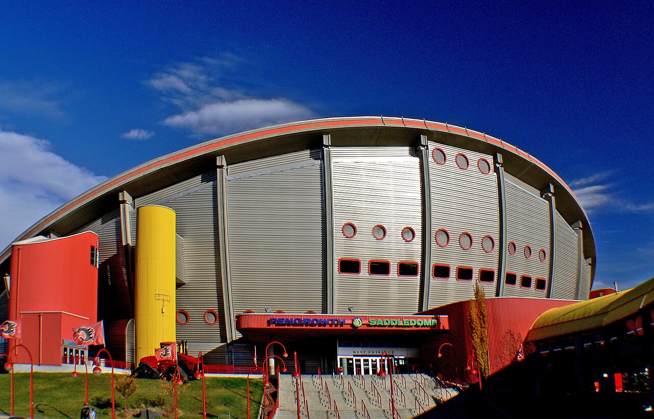 The Scotiabank Saddledome, home of the Calgary Flames, in Calgary.