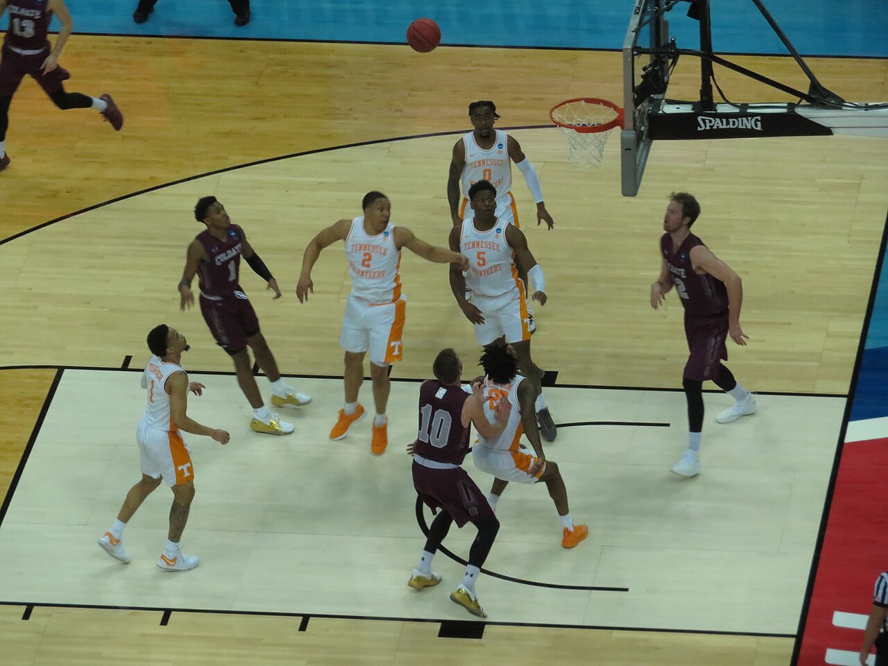 Tennessee Volunteers men's basketball team playing a home game in Knoxville, file photo from 2019