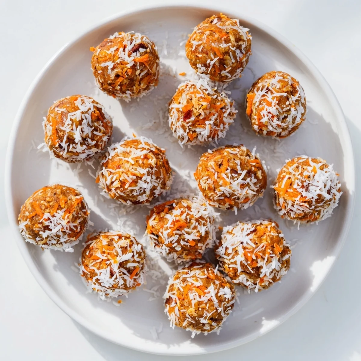 A prepared serving of carrot cake energy bites