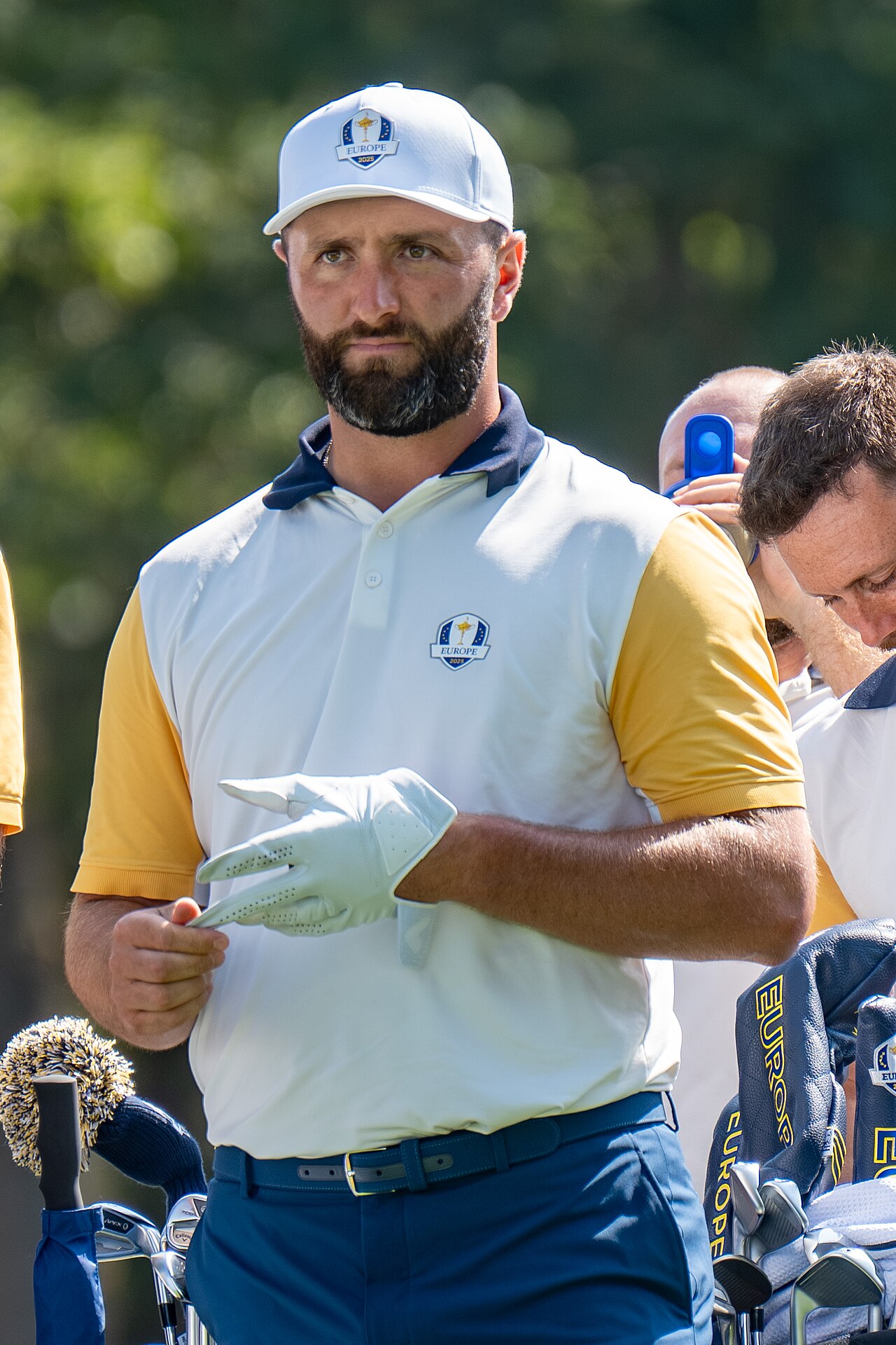 Jon Rahm on the course at the 2025 Ryder Cup
