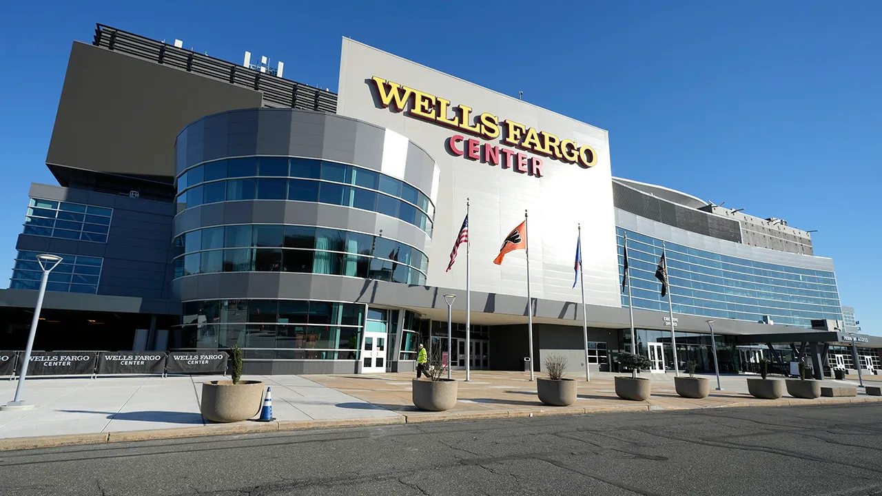 Exterior of Xfinity Mobile Arena in Philadelphia, home of the 76ers