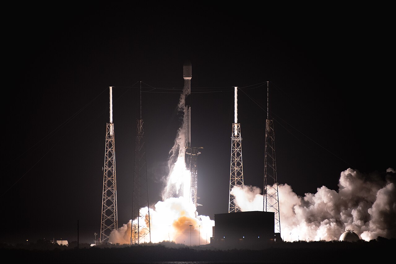 A SpaceX Falcon 9 rocket lifting off from Cape Canaveral on a Starlink mission in 2021, shown as a file photo