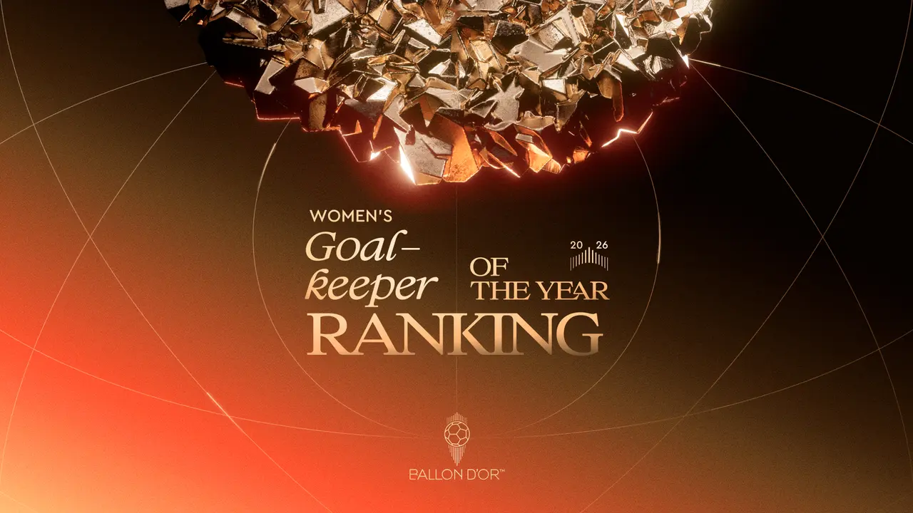 Official Ballon d'Or graphic for the 2026 Women's Goalkeeper of the Year ranking