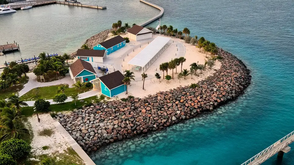 File photograph of the coast and sea at Bimini, Bahamas; not the scene of the October 20 rescue