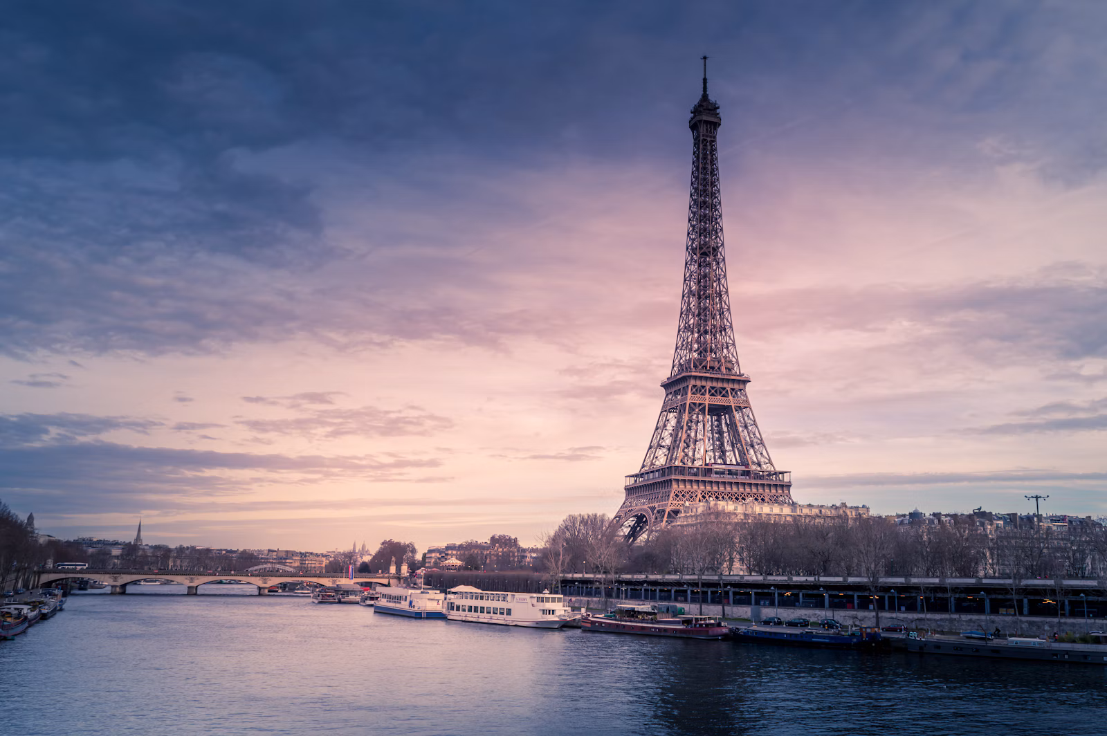 Paris skyline representing nationwide protests in France