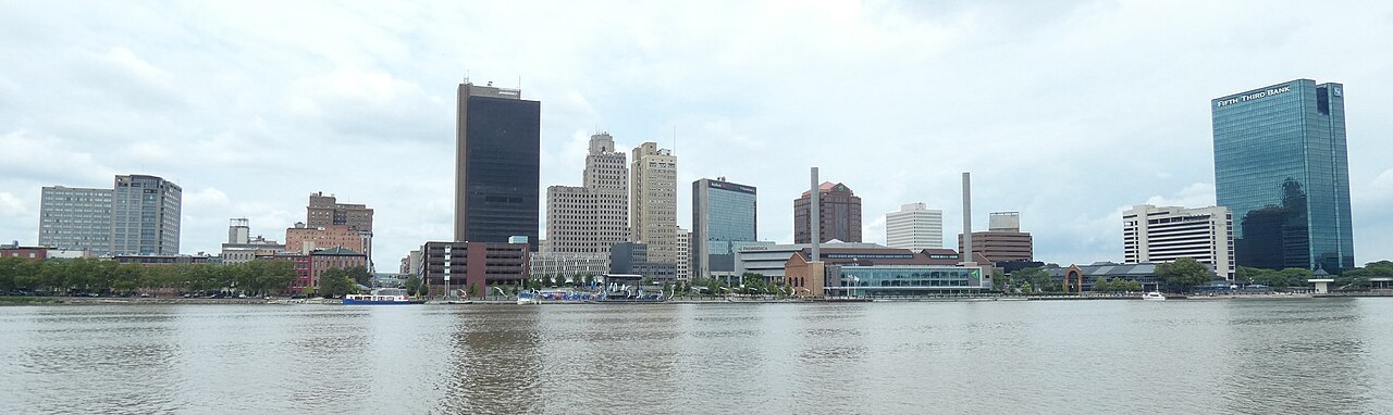 File photo of the Toledo, Ohio skyline from July 2022, not a photo of the leak site
