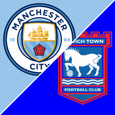 Manchester City and Ipswich Town matchup graphic