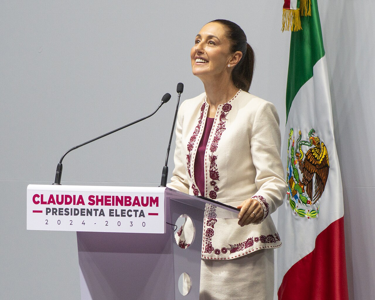 Claudia Sheinbaum, then Mexico's president-elect, photographed in August 2024