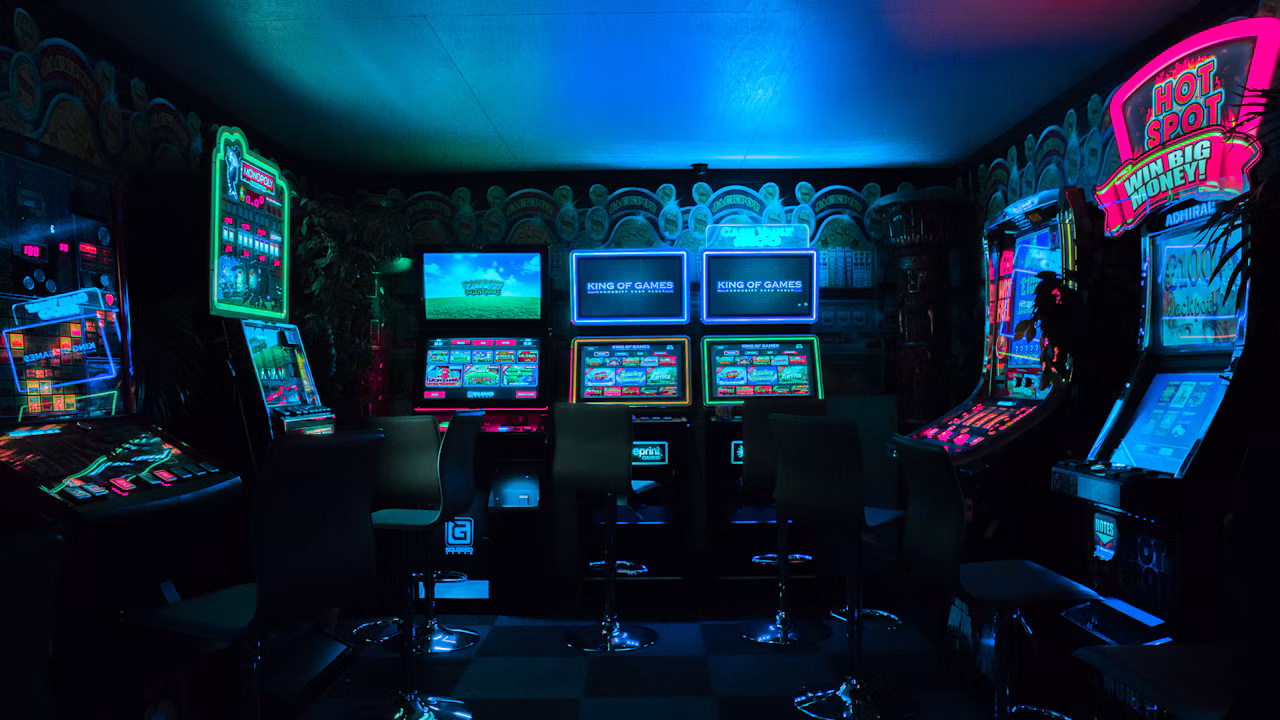 Handheld video game controller in a dark gaming setup, illustrating the retro handheld device dispute