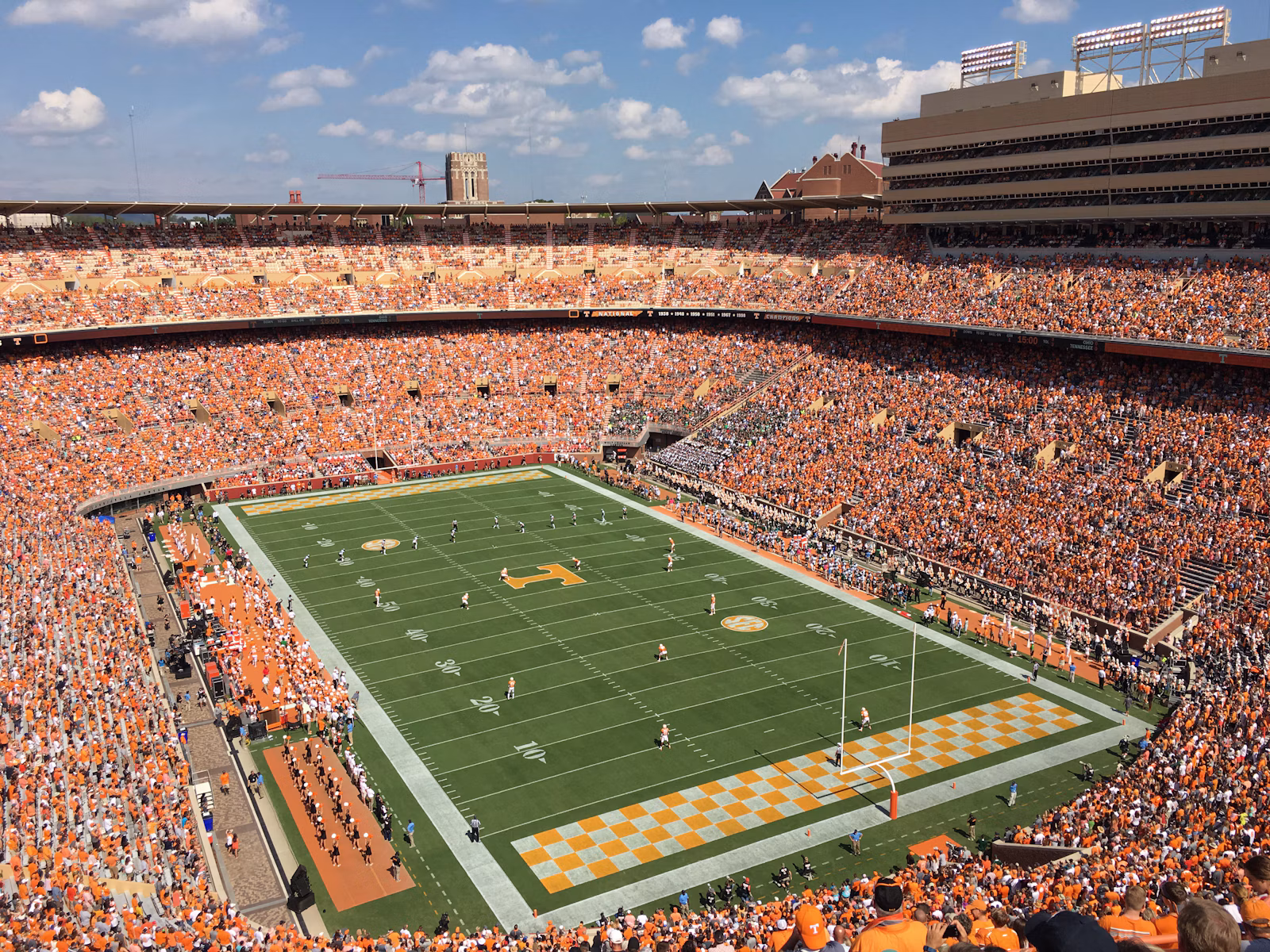 College football stadium representing the UNC-Duke rivalry