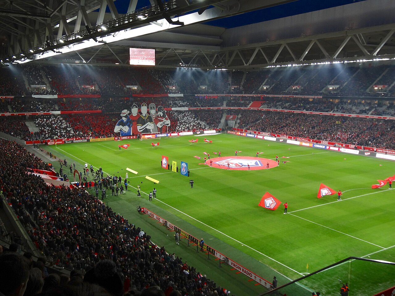 File photo of Stade Pierre-Mauroy in Villeneuve-d'Ascq, Lille's home ground, during a 2019 match against Paris Saint-Germain