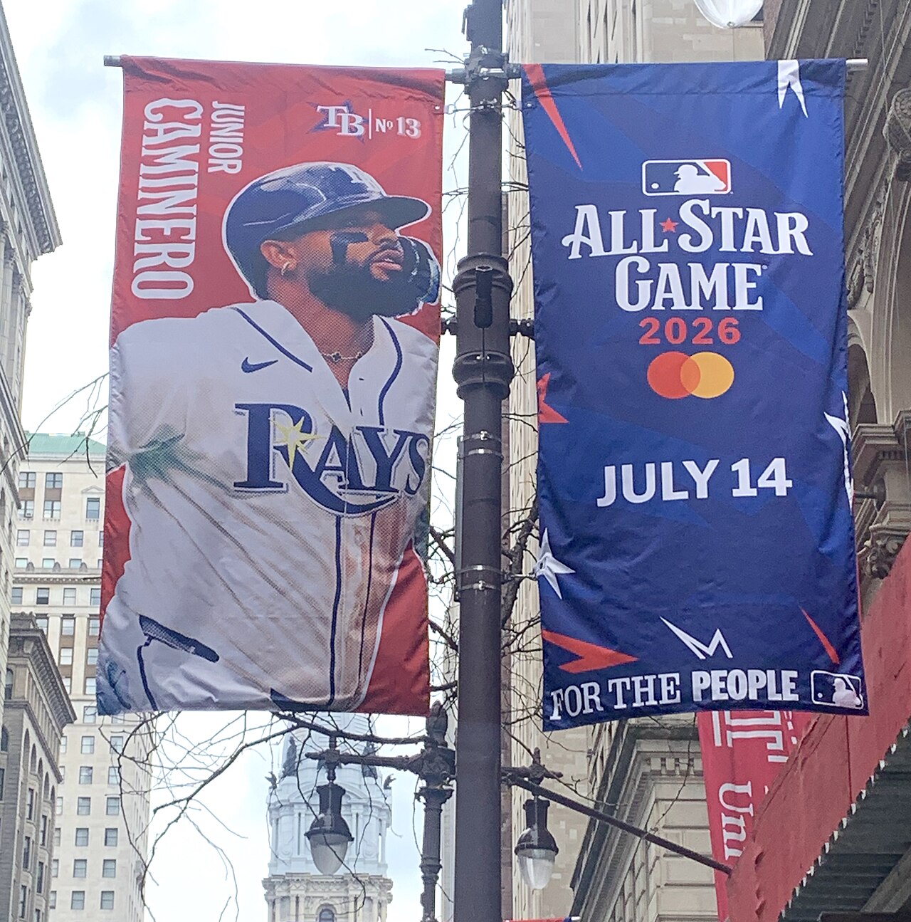Rays infielder Junior Caminero at the 2026 MLB All-Star Game events in Philadelphia; file photo, not from Game 6.